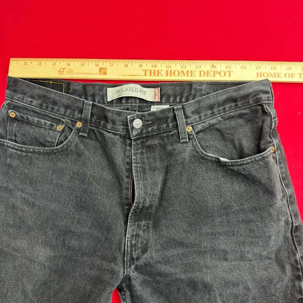 Vintage Levi's 550 Jeans Mens 38 x 30 Relaxed FIT Black Denim 2004 Y2K Grunge FA